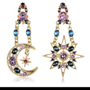 Star & Moon Mix-Match Boho Dangle Earrings
